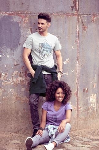 Russell Ladies HD Tee met V-hals