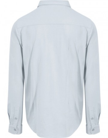 SD040 Oscar gebreid overhemd blauw rug