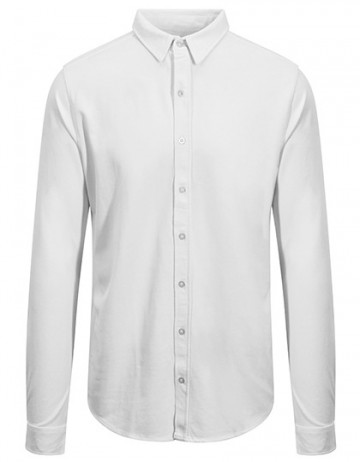 SD040 Oscar gebreid overhemd wit
