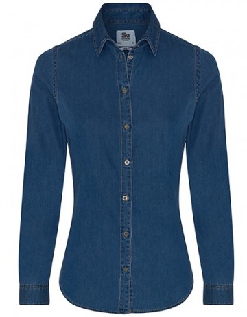 So Denim Lucy Denim overhemd SD045 donkerblauw