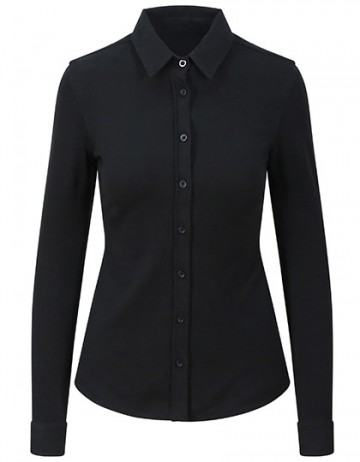 So Denim Anna gebreid overhemd SD047 zwart