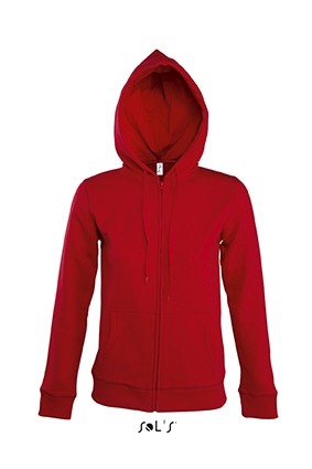 47900 Sol's Seven sweater jack met kap rood