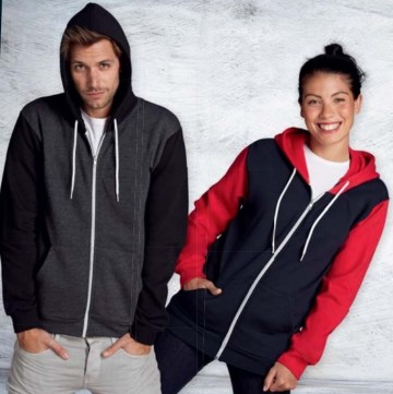 47700 Sol's Silver unisex sweater jack met kap