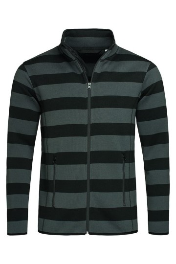 Stedman gestreepte fleece jack