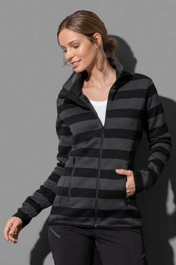 Stedman gestreepte fleece jack