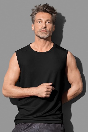 Stedman Active Heren mouwloos T-shirt