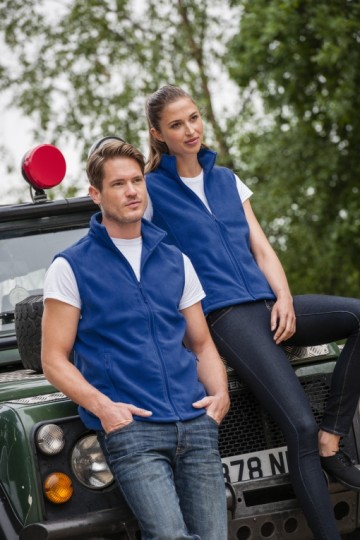 Russell Outdoor Fleece mouwloos met rits