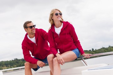 Russell Authentieke sweater met kap en rits