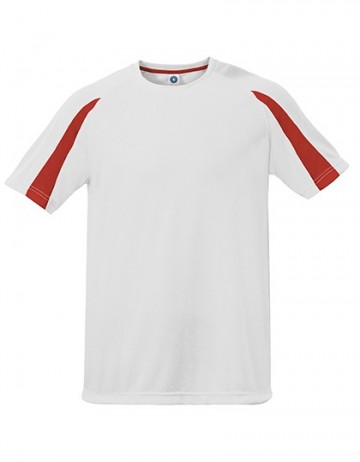 SW309 Starworld Contrast Performance T-shirt  wit   fiesta rood