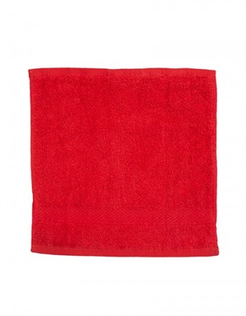 TC Luxe gezicht handdoek 30x30cm TC01 rood
