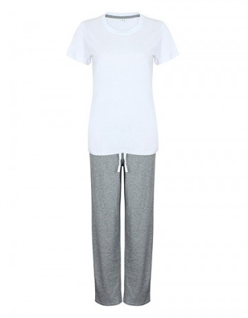 TC lange pyama met hemdje in zak TC053 pakje wit grijs