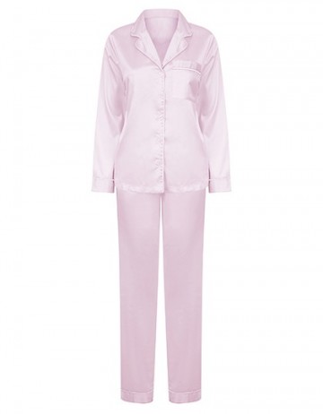 TC055 Dames Satijnen pyjama licht rose