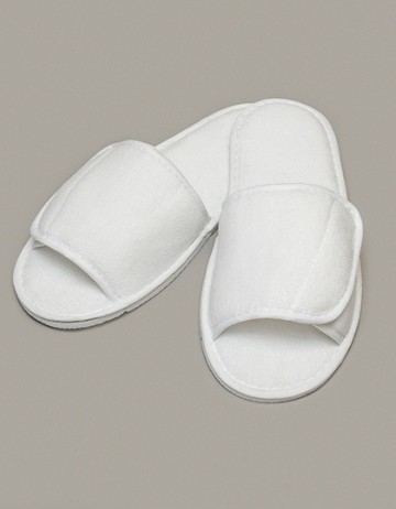 TC Open teen slipper met haak en lussluiting TC67 wit