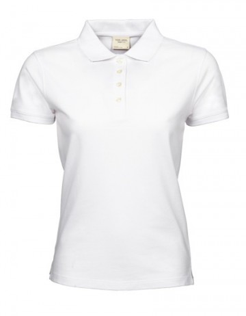 TJ1401 Tee Jays Heavy polo dames wit