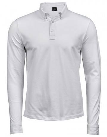 TJ412 Tee Jays Fashion Luxury Stretch polo LS mannen wit