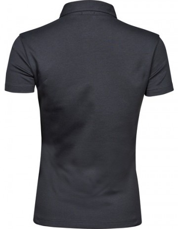 TJ1441 Tee Jays Pima Cotton Polo dames donkergrijs rug