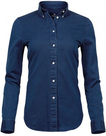 TJ4003 Tee Jays Casual Twill Shirt dames indigo