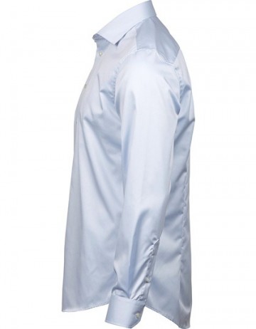 TJ4021 Tee Jays Luxury shirt slim fit mannen lichtblauw zij