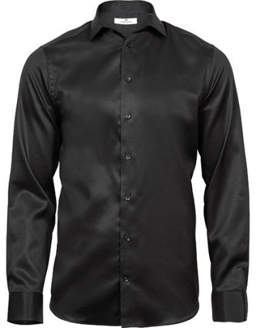 TJ4021 Tee Jays Luxury shirt slim fit mannen zwart