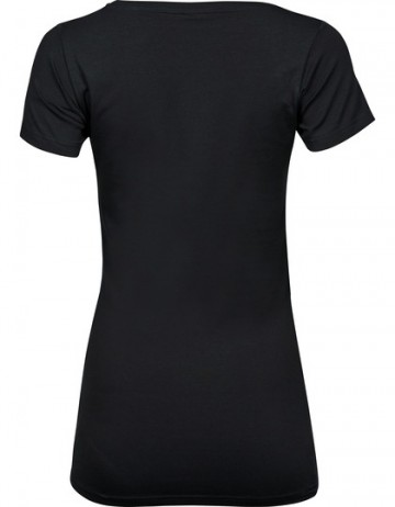 TJ455 Tee Jays Fashion Stretch Tee extra lang dames zwart rug