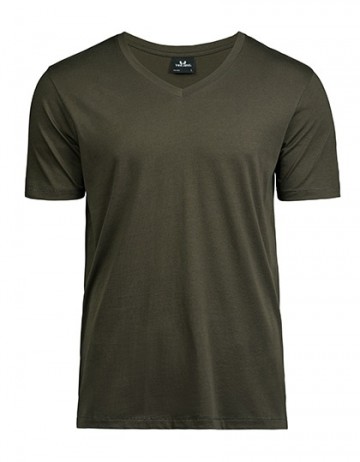 TJ5004 Tee Jays Luxury V-neck Tee (Organisch) donkerolijfgroen