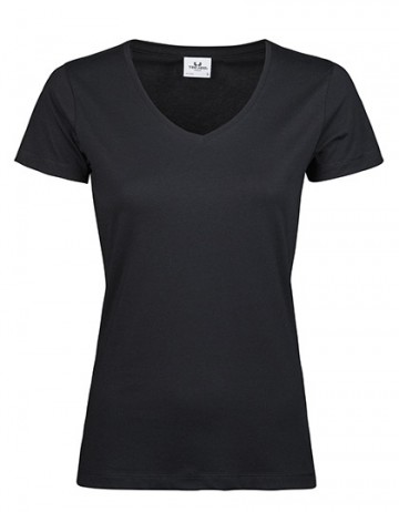 TJ5005 Tee Jays Luxury V-neck Tee dameszwart