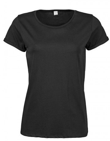 TJ5063 Tee Jays Roll-Up Tee dames zwart