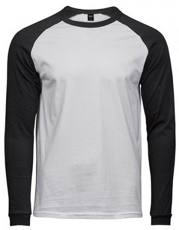 TJ5072 Tee Jays Baseball Tee mannen wit / zwart