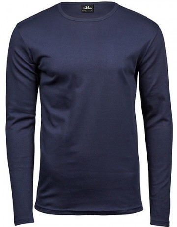 TJ530 Tee Jays Interlock Tee  met L/S mannen marineblauw