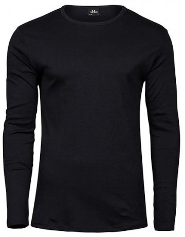 TJ530 Tee Jays Interlock Tee  met L/S mannen zwart