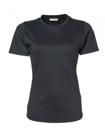 TJ580N Tee Jays Interlock Tee dames donkergrijs