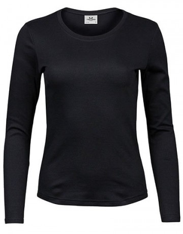 TJ590 Tee Jays Interlock Tee LM dames zwart