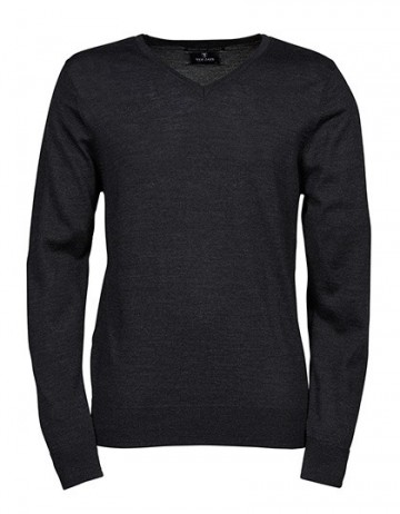 TJ6001 Tee Jays Sweater met V-hals merino donkergrijs