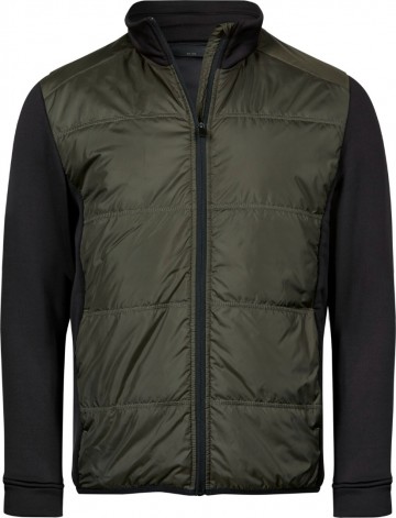 TJ9110 Tee Jays heren Hybrid-Stretch Hooded Jacket groen zwart