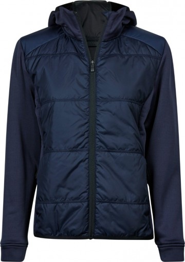 TJ9113 Tee Jays dames Hybrid-Stretch Hooded Jacket marineblauw