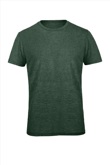 B&C Triblend T-shirt heather bosgroen