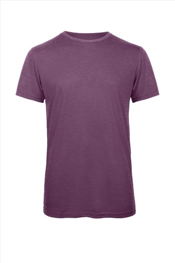 B&C Triblend T-shirt heather paars