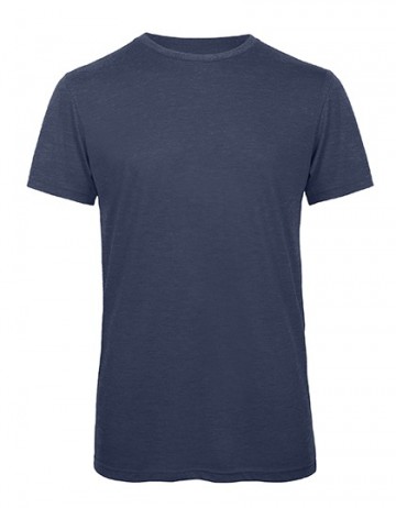 B&C Triblend T-shirt heather marineblauw
