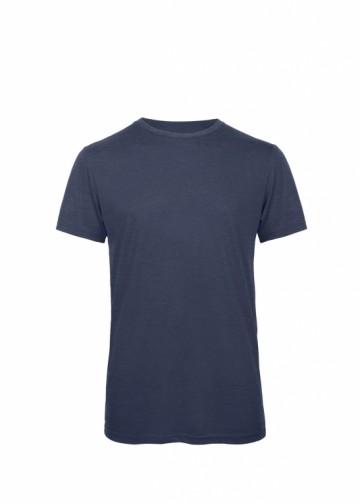B&C Triblend T-shirt heather marineblauw