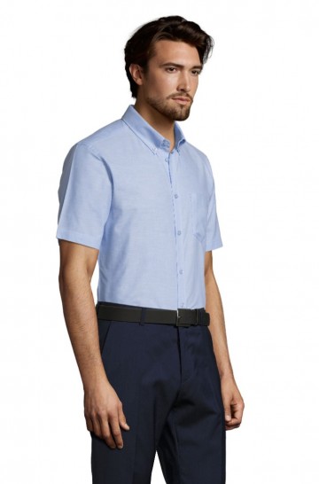 Sol's Brisbane shirt 02921 220 hemelsblauw zij