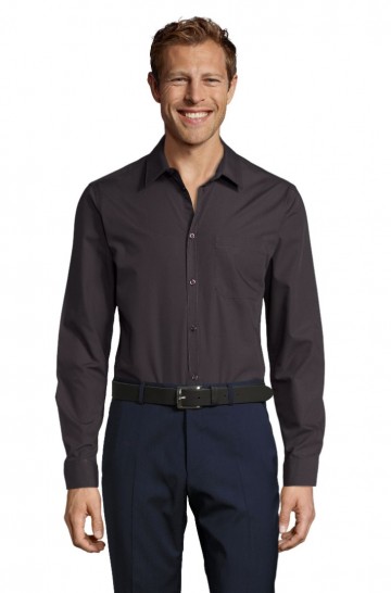 02922 Sol's Baltimore heren Poplin Shirt titanium grijs