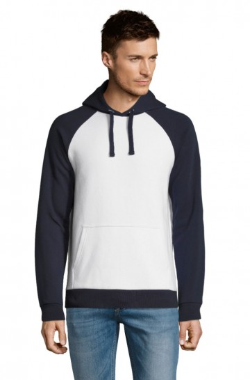 02998 Sol's Seattle unisex sweater wit / marineblauw