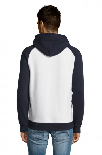 02998 Sol's Seattle unisex sweater wit / marineblauw rug