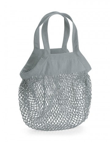 W151 WFM Organic Cotton Mini Mesh Grocey Bag puur grijs