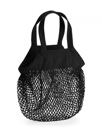 W151 WFM Organic Cotton Mini Mesh Grocey Bag zwart