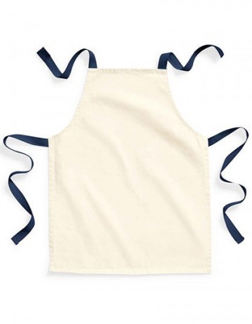 W362WFM Fairtrade Cotton Junior Craft Apron naturel / marineblauw