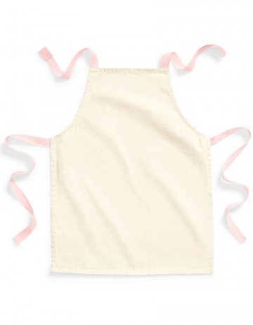 W362WFM Fairtrade Cotton Junior Craft Apron naturel / pastel roze