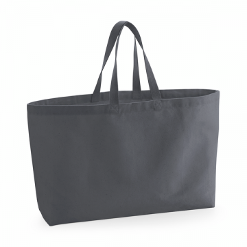 W696 WFM Oversized Canvas Bag grafiet grijs