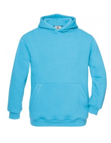 B&C Hooded sweater Kids erg turkooise