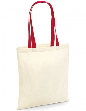 WFM Bag for Life - Contrast Handles W101C naturel / rood